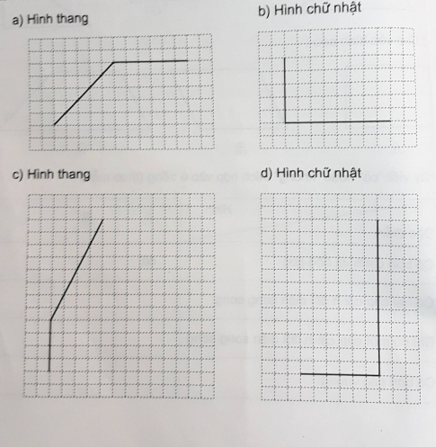 Giải vbt toán 5 tập 2 bài 90: hình thang - Trang 3,4