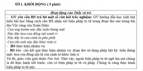 Giáo án PTNL bài Thực hành một số phép tu từ cú pháp