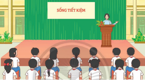 Nghe thầy cô chia sẻ về ý nghĩa của sống tiết kiệm.