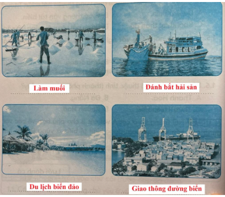 Bài tập 4: Hãy ghi tên hoạt động kinh tế vào chỗ trống (…) dưới hình