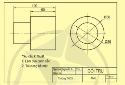  Em đọc được những thông tin gì về bản vẽ dưới đây?