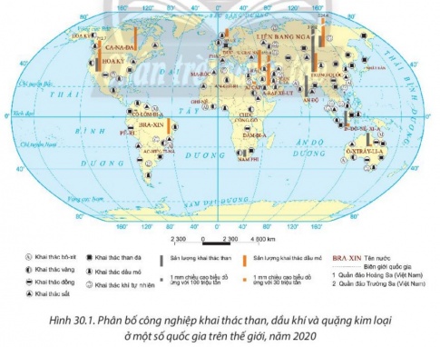 Giải bài 30 Địa lí các ngành công nghiệp