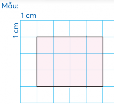 Tính diện tích hình chữ nhật sau: