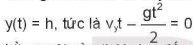Bài toán mô tả đường bay của hòn đá khi được ném lên
