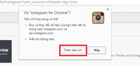 Sử dụng Instargam ngay trên trình duyệt web Chrom, Cốc Cốc trên PC 