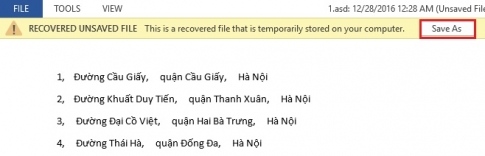 Cách phục hồi lại những File Word bị mất do chưa lưu