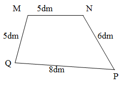 Chu vi tứ giác MNPQ là: