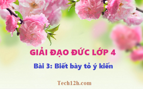 Giải bài 3: Biết bày tỏ ý kiến - Đạo đức 4, trang 8 sgk