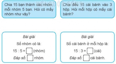 [KNTT] Giải VBT Toán 2 bài 42: Số bị chia, số chia, thương