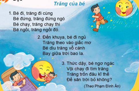 [Phát triển năng lực] Tiếng việt 1 bài 21C: Trẻ thơ và trăng