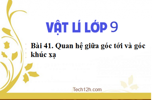 Giải bài 41 vật lí 9: Quan hệ giữa góc tới và góc phản xạ