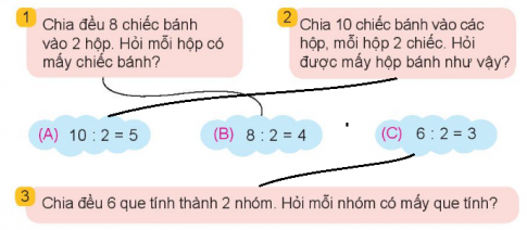 [Kết nối tri thức và cuộc sống] Giải toán 2 bài: Số bị chia, số chia, thương