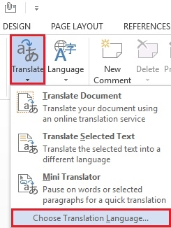 Dịch nhanh văn bản trên word bằng Bing Translator 