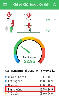 Dễ dàng biết bạn béo hay gầy với ứng dụng BMI Calculator