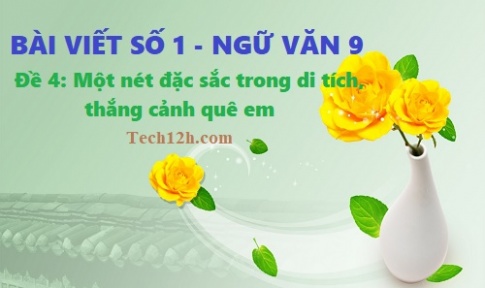 Văn mẫu 9 bài viết số 1 đề 4: Một nét đặc sắc trong di tích, thắng cảnh quê em