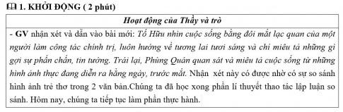 Giáo án PTNL bài Luyện tập thao thác lập luận so sánh