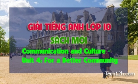 Communication and Culture Unit 4: For a Better Community