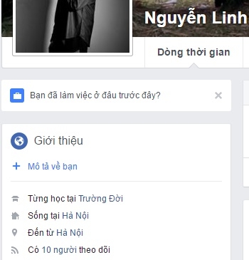 Cách ẩn nơi làm việc ngoài dòng thời gian facebook đơn giản nhất