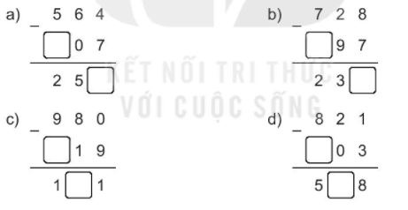 [KNTT] Giải VBT Toán 2 bài 62: Phép trừ (có nhớ) trong phạm vi 1000