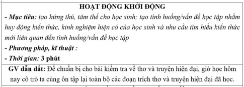 Giáo án PTNL bài Ôn thơ và truyện hiện đại