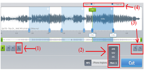 Cắt audio, ghép nhạc đơn giản, miễn phí không cần phần mềm