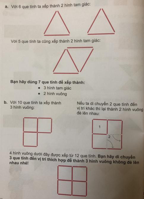 [Phát triển năng lực] Giải toán 1 bài: Thực hành xếp, ghép hình