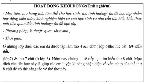 Giáo án PTNL bài Tập làm thơ 8 chữ