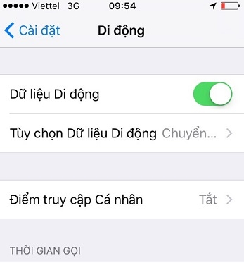 Cách bật/tắt 3G trên Iphone để sử dụng mạng