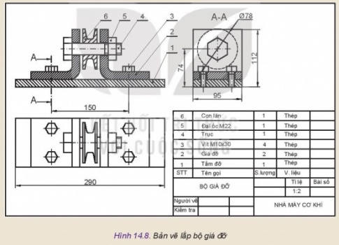 Giải bài 14 Bản vẽ cơ khí