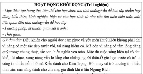 Giáo án PTNL bài Kiều ở lầu Ngưng Bích (tiết 2)