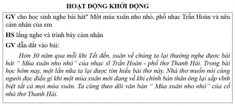 Giáo án PTNL bài Mùa xuân nho nhỏ (tiết 2)