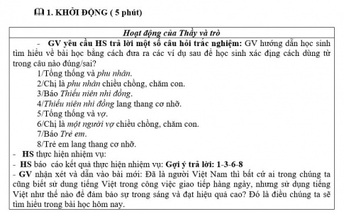 Giáo án PTNL bài Giữ gìn sự trong sáng của Tiếng Việt