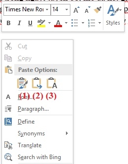 Tập hợp các cách sao chép, cắt, dán văn bản trong Word 2013