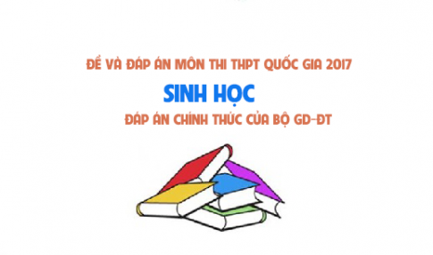 Đề và đáp án môn Sinh học mã đề 201 thi THPT quốc gia năm 2017 đáp án của bộ GD-ĐT