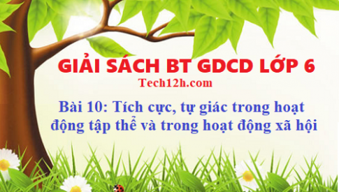 Giải SBT GDCD 6 bài 10: Tích cực, tự giác trong hoạt động tập thể và trong hoạt động xã hội 