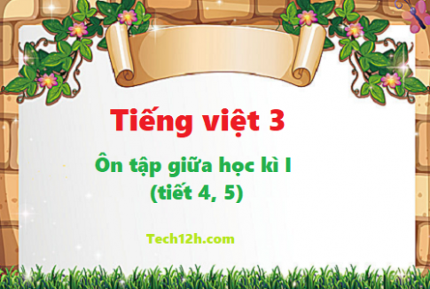Giải bài ôn tập giữa học kì I - tiết 4, 5 trang 69