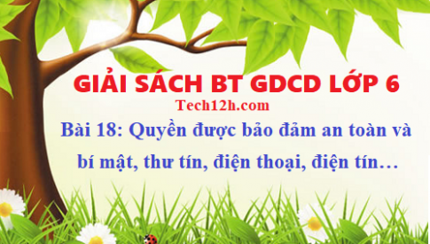 Giải SBT GDCD 6 bài 18: Quyền được bảo đảm an toàn và bí mật, thư tín, điện thoại, điện tín…..