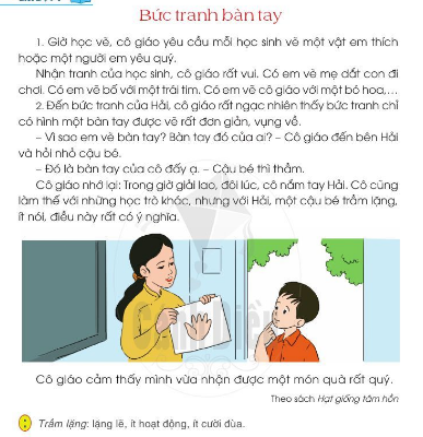 Cô giáo yêu cầu học sinh vẽ gì? Vì sao bức tranh của Hải làm cô giáo ngạc nhiên?