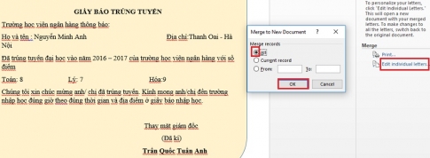 Hướng dẫn chi tiết các bước trộn thư trên Word ai cũng làm được