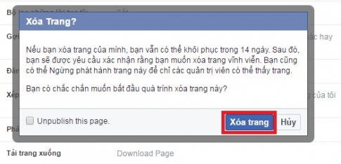 Cách xóa Fanpage Facebook do mình lập ra đơn giản, dễ làm