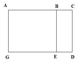 Trong hình vẽ dưới đây, ABEG và BCDE là các hình chữ nhật. Em hãy quan sát hình vẽ rồi cho biết câu nào đúng, câu nào sai?