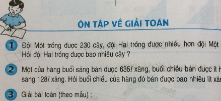 Giải bài ôn tập về giải toán 