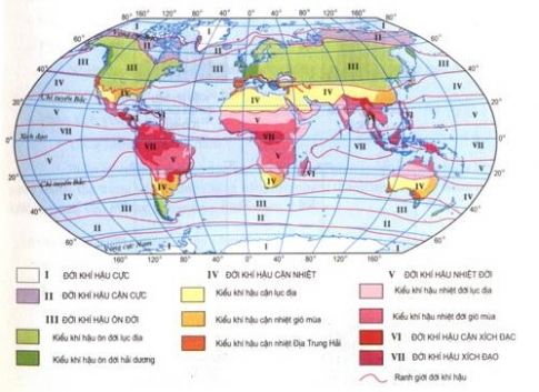 Bài 14: Thực hành đọc bản đồ sự phân hóa các đới và kiểu khí hậu trên Trái Đất. Phân tích biểu đồ một số kiểu khí hậu…