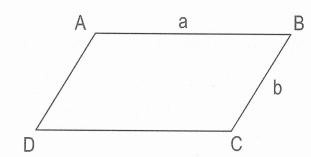 Hình bình hành ABCD có độ dài cạnh AB là a, độ dài cạnh BC là b. Tính chu vi hình bình hành, biết: