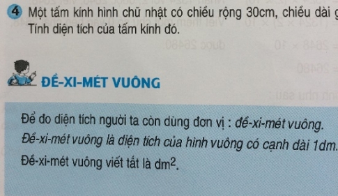 Giải bài đề xi mét vuông