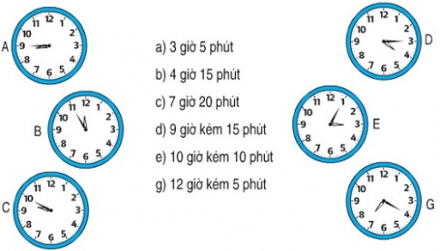 Giải câu 3 bài xem đồng hồ ( tiếp theo)