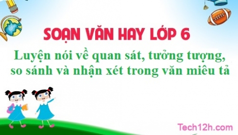 Soạn bài: Luyện nói về quan sát, tưởng tượng, so sánh và nhận xét trong văn miêu tả