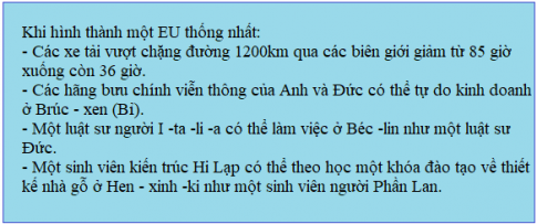 Bài 7: Thực hành tìm hiểu về liên minh châu Âu - Địa lí 11 trang 56