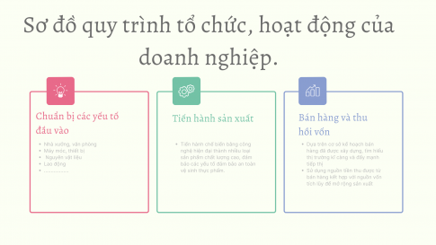 Sơ đồ quy trình tổ chức, hoạt động của doanh nghiệp.