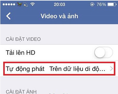 Cách tắt tính năng tự động phát Video (Auto-play Videos) trên Facebook